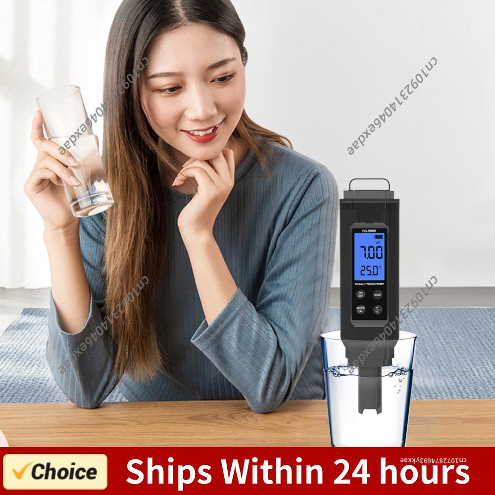 Ec Meter Digital - 5-in-1 Digital Water Quality Tester TDS/EC/Temperature/Salinity/PH
