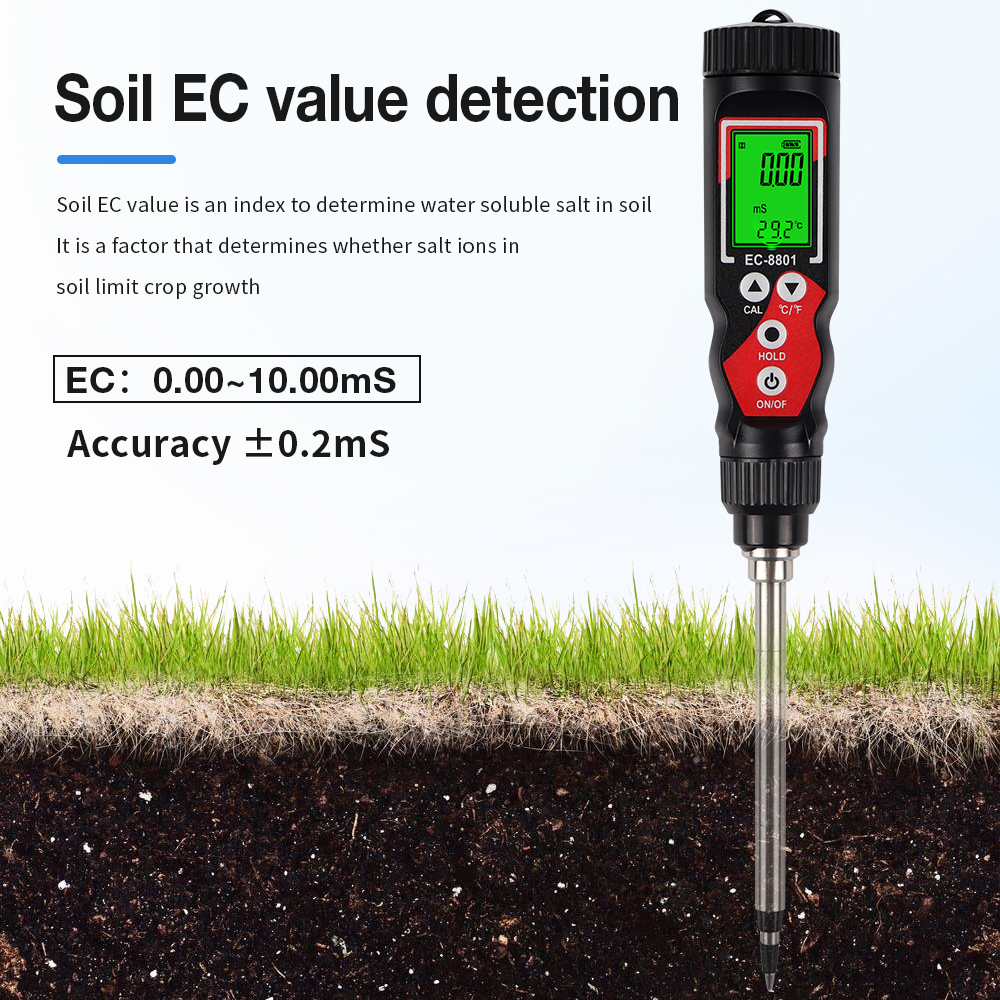 EC-8801 Portable Soil EC Meter - مراجعة Ec Meter Digital وسعره