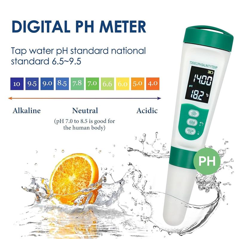AT02-5 In1 Digital PH Meter Hi - مراجعة Ec Meter Digital وسعره