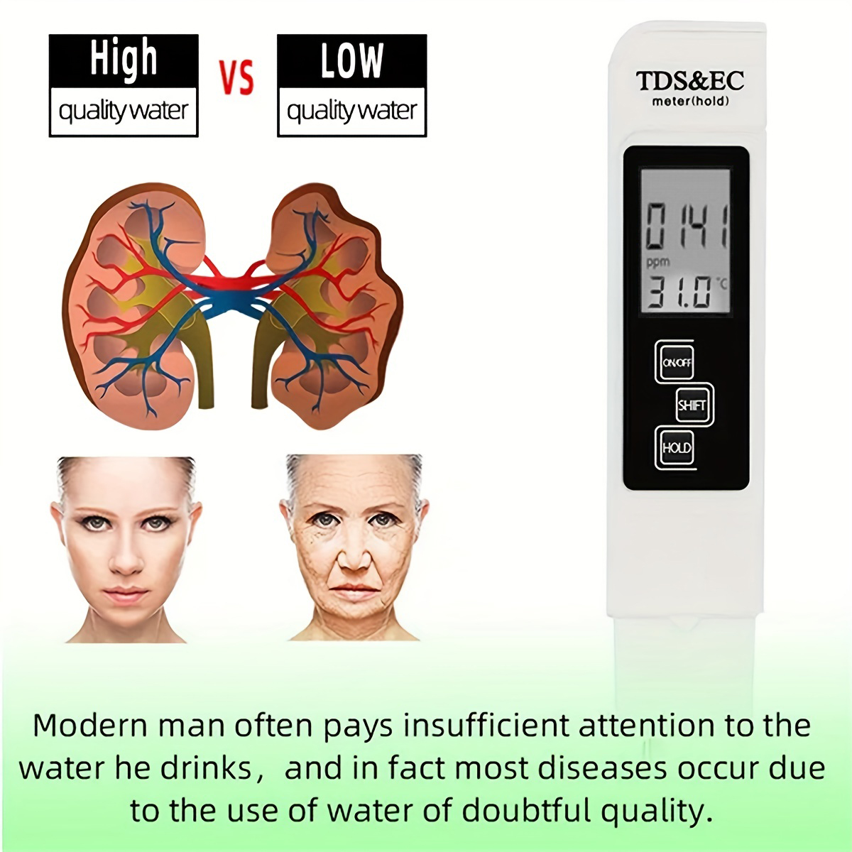 3in1 Water Quality Detection P - مراجعة Ec Meter Digital وسعره