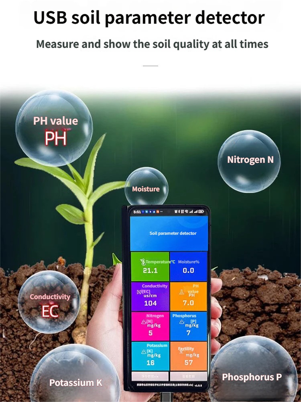 High Premium Soil Tester PH EC - مراجعة Ec Meter Digital وسعره