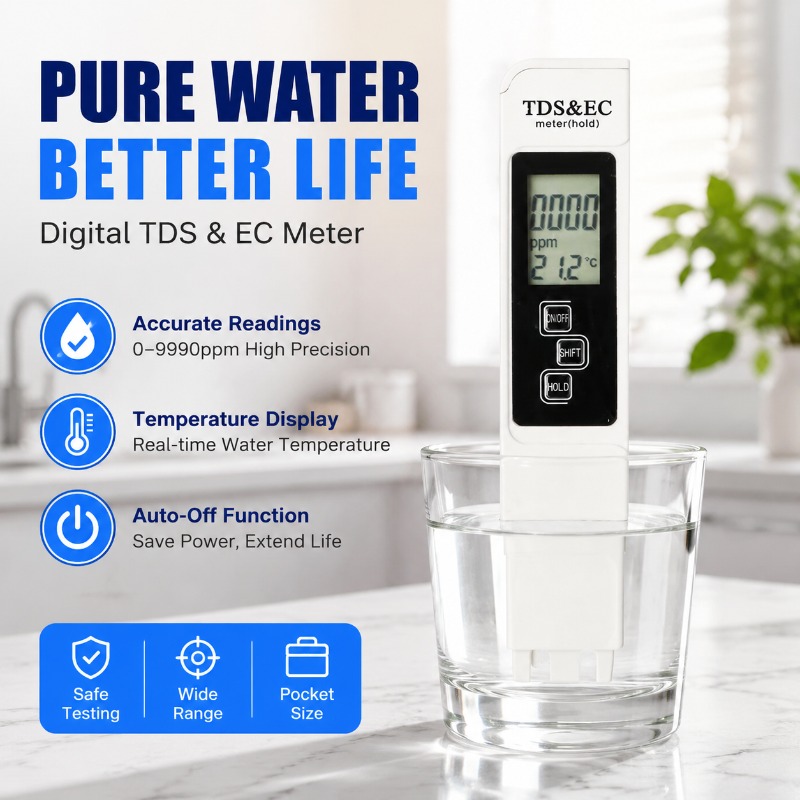 White Digital Water Quality Te - مراجعة Ec Meter Digital وسعره