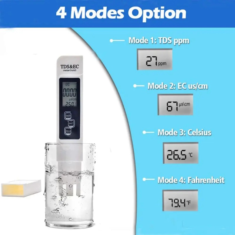 White Digital Water Quality Te - مراجعة Ec Meter Digital وسعره